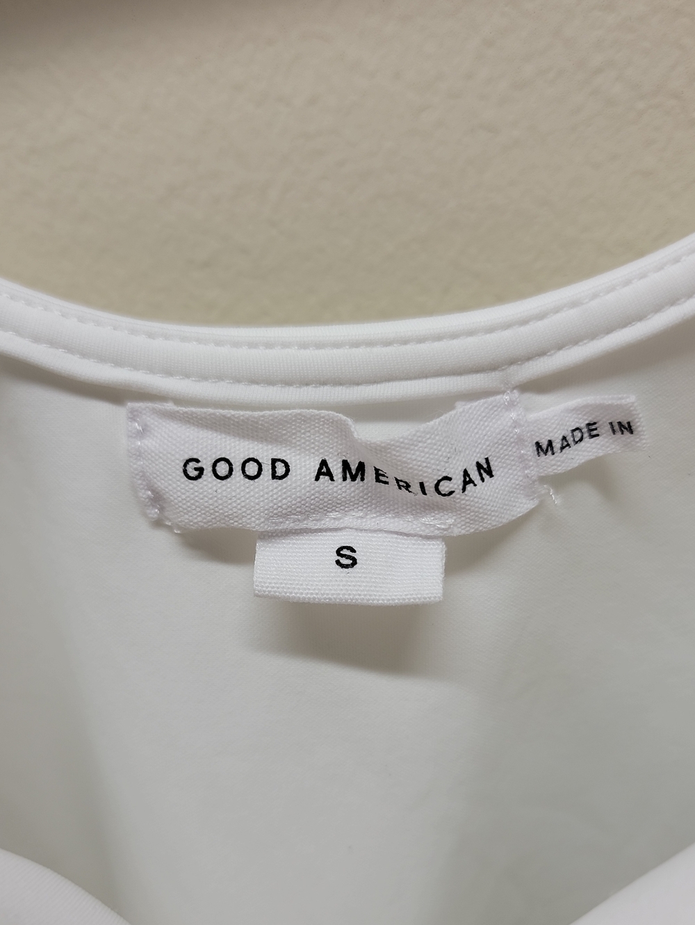 Good American White Square Neck Sleeveless Bodysuit Sz Small - Picture 5 of 12